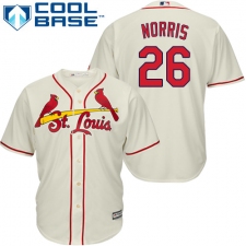Men's Majestic St. Louis Cardinals #26 Bud Norris Replica Cream Alternate Cool Base MLB Jersey