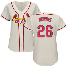 Women's Majestic St. Louis Cardinals #26 Bud Norris Replica Cream Alternate Cool Base MLB Jersey