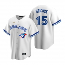 Men's Nike Toronto Blue Jays #15 Randal Grichuk White Cooperstown Collection Home Stitched Baseball Jersey