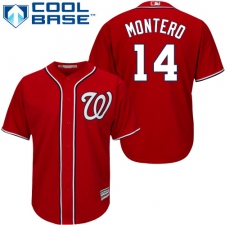 Men's Majestic Washington Nationals #14 Miguel Montero Replica Red Alternate 1 Cool Base MLB Jersey