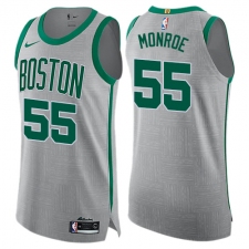 Men's Nike Boston Celtics #55 Greg Monroe Authentic Gray NBA Jersey - City Edition