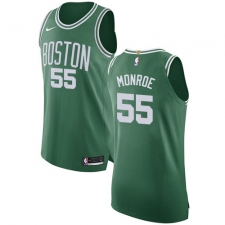 Youth Nike Boston Celtics #55 Greg Monroe Authentic Green(White No.) Road NBA Jersey - Icon Edition