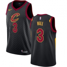 Men's Nike Cleveland Cavaliers #3 George Hill Authentic Black NBA Jersey Statement Edition