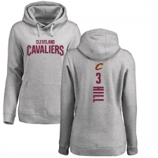 NBA Women's Nike Cleveland Cavaliers #3 George Hill Ash Backer Pullover Hoodie