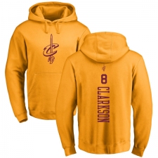 NBA Nike Cleveland Cavaliers #8 Jordan Clarkson Gold One Color Backer Pullover Hoodie