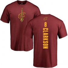 NBA Nike Cleveland Cavaliers #8 Jordan Clarkson Maroon Backer T-Shirt