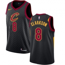 Youth Nike Cleveland Cavaliers #8 Jordan Clarkson Authentic Black NBA Jersey Statement Edition