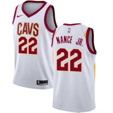 Men's Nike Cleveland Cavaliers #22 Larry Nance Jr. Swingman White NBA Jersey - Association Edition
