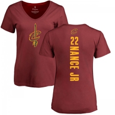 NBA Women's Nike Cleveland Cavaliers #22 Larry Nance Jr. Maroon Backer T-Shirt