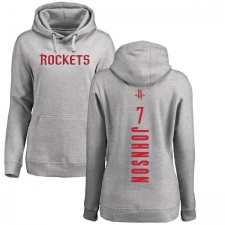 NBA Women's Nike Houston Rockets #7 Joe Johnson Ash Backer Pullover Hoodie
