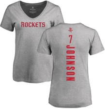 NBA Women's Nike Houston Rockets #7 Joe Johnson Ash Backer T-Shirt