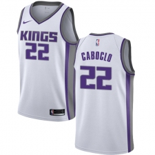 Youth Nike Sacramento Kings #22 Bruno Caboclo Swingman White NBA Jersey - Association Edition