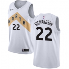 Men's Nike Toronto Raptors #22 Malachi Richardson Swingman White NBA Jersey - City Edition