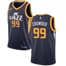 Men's Nike Utah Jazz #99 Jae Crowder Swingman Navy Blue Road NBA Jersey - Icon Edition