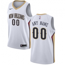 Women's Nike New Orleans Pelicans Customized Swingman White Home NBA Jersey - Association Edition
