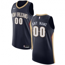 Youth Nike New Orleans Pelicans Customized Authentic Navy Blue Road NBA Jersey - Icon Edition