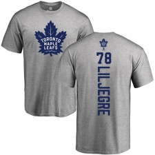 NHL Adidas Toronto Maple Leafs #78 Timothy Liljegren Ash Backer T-Shirt