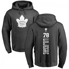 NHL Adidas Toronto Maple Leafs #78 Timothy Liljegren Charcoal One Color Backer Pullover Hoodie