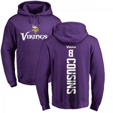 NFL Nike Minnesota Vikings #8 Kirk Cousins Purple Backer Pullover Hoodie