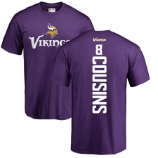 NFL Nike Minnesota Vikings #8 Kirk Cousins Purple Backer T-Shirt