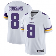 Youth Nike Minnesota Vikings #8 Kirk Cousins White Vapor Untouchable Limited Player NFL Jersey