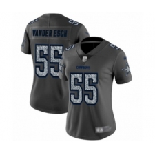 Women's Dallas Cowboys #55 Leighton Vander Esch Gray Static Fashion Limited Player Football Jersey
