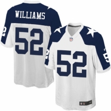 Men's Nike Dallas Cowboys #52 Connor Williams Game White Throwback Alternate NFL Jersey