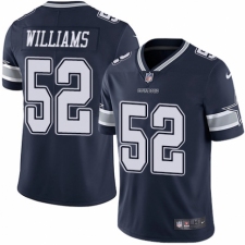 Men's Nike Dallas Cowboys #52 Connor Williams Navy Blue Team Color Vapor Untouchable Limited Player NFL Jersey
