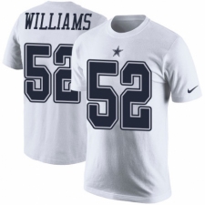 NFL Men's Nike Dallas Cowboys #52 Connor Williams White Rush Pride Name & Number T-Shirt
