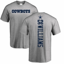 NFL Nike Dallas Cowboys #52 Connor Williams Ash Backer T-Shirt