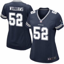 Women's Nike Dallas Cowboys #52 Connor Williams Game Navy Blue Team Color NFL Jersey