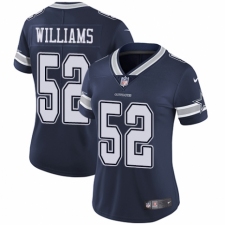 Women's Nike Dallas Cowboys #52 Connor Williams Navy Blue Team Color Vapor Untouchable Limited Player NFL Jersey
