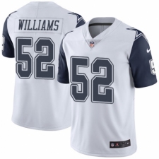 Youth Nike Dallas Cowboys #52 Connor Williams Limited White Rush Vapor Untouchable NFL Jersey