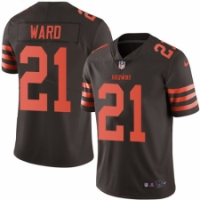 Youth Nike Cleveland Browns #21 Denzel Ward Limited Brown Rush Vapor Untouchable NFL Jersey
