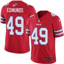 Men's Nike Buffalo Bills #49 Tremaine Edmunds Elite Red Rush Vapor Untouchable NFL Jersey