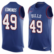 Men's Nike Buffalo Bills #49 Tremaine Edmunds Limited Royal Blue Player Name & Number Tank Top NFL Jersey