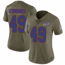 Women's Nike Buffalo Bills #49 Tremaine Edmunds Limited Olive 2017 Salute to Service NFL Jersey