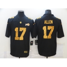Men's Buffalo Bills #17 Josh Allen Black Nike Leopard Print Limited Jersey
