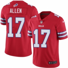 Men's Nike Buffalo Bills #17 Josh Allen Elite Red Rush Vapor Untouchable NFL Jersey