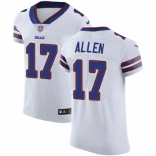 Men's Nike Buffalo Bills #17 Josh Allen White Vapor Untouchable Elite Player NFL Jersey