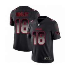 Men's Atlanta Falcons #18 Calvin Ridley Limited Black Smoke Fashion Football Jersey