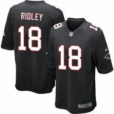 Men's Nike Atlanta Falcons #18 Calvin Ridley Game Black Alternate NFL Jersey