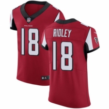 Men's Nike Atlanta Falcons #18 Calvin Ridley Red Team Color Vapor Untouchable Elite Player NFL Jersey