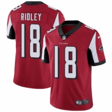 Men's Nike Atlanta Falcons #18 Calvin Ridley Red Team Color Vapor Untouchable Limited Player NFL Jersey