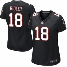 Women's Nike Atlanta Falcons #18 Calvin Ridley Game Black Alternate NFL Jersey