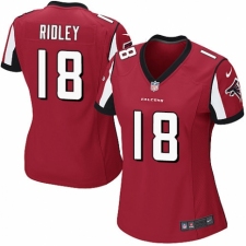 Women's Nike Atlanta Falcons #18 Calvin Ridley Game Red Team Color NFL Jersey