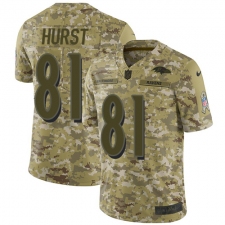 Youth Nike Baltimore Ravens #81 Hayden Hurst Limited Camo 2018 Salute to Service NFL Jersey