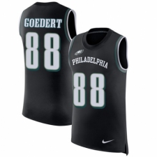 Men's Nike Philadelphia Eagles #88 Dallas Goedert Black Rush Player Name & Number Tank Top NFL Jersey
