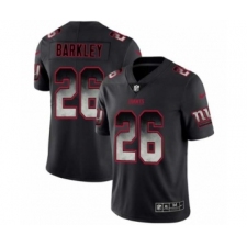 Men New York Giants #26 Saquon Barkley Black Smoke Fashion Limited Jersey