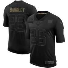 Men's New York Giants #26 Saquon Barkley Black Nike 2020 Salute To Service Limited Jersey